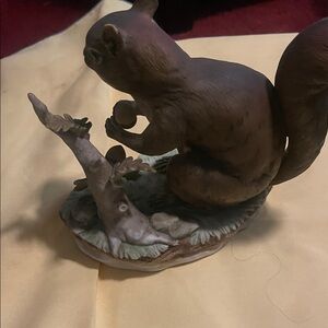 Charming Brown Squirrel Figurine